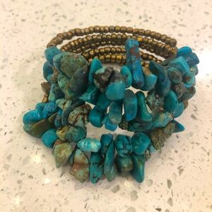 Turquoise and gold Bracelet